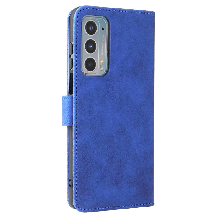 For Motorola Edge 20 Solid Color Skin Feel Magnetic Buckle Horizontal Flip Calf Texture PU Leather Case with Holder & Card Slots & Wallet