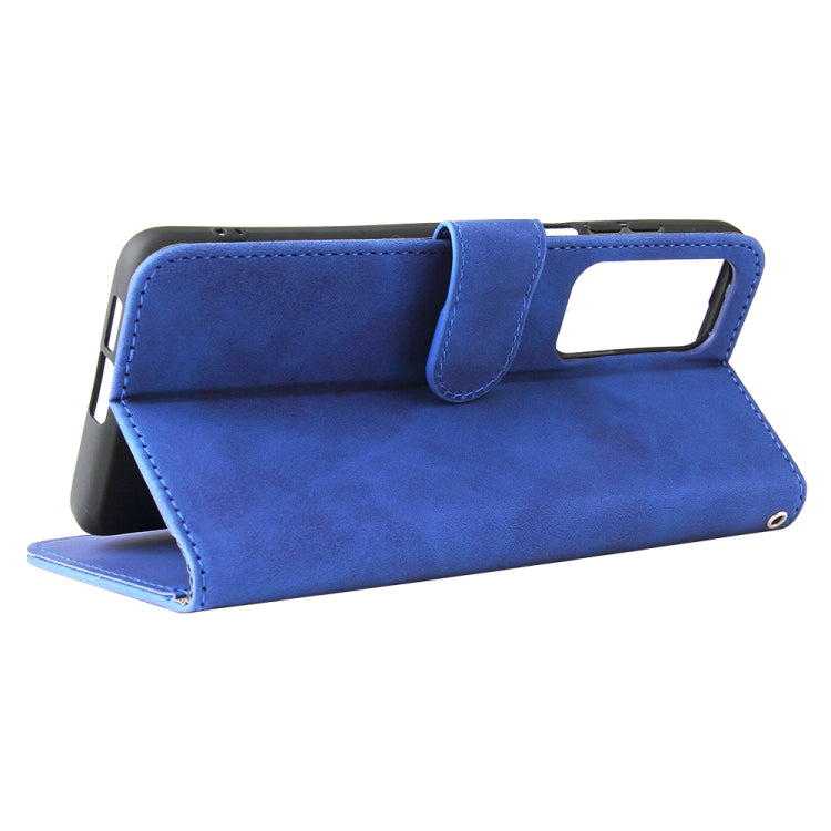 For Motorola Edge 20 Solid Color Skin Feel Magnetic Buckle Horizontal Flip Calf Texture PU Leather Case with Holder & Card Slots & Wallet