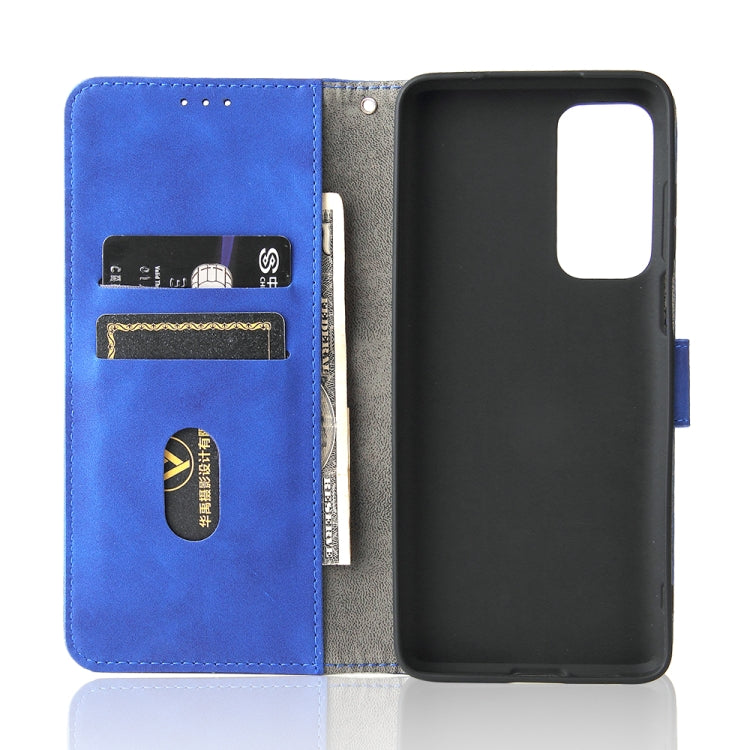 For Motorola Edge 20 Solid Color Skin Feel Magnetic Buckle Horizontal Flip Calf Texture PU Leather Case with Holder & Card Slots & Wallet