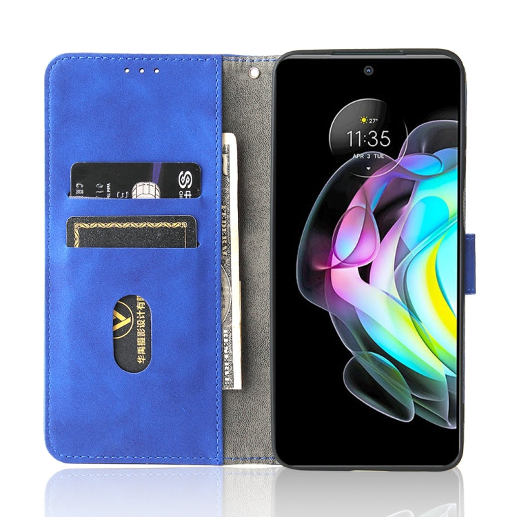 For Motorola Edge 20 Solid Color Skin Feel Magnetic Buckle Horizontal Flip Calf Texture PU Leather Case with Holder & Card Slots & Wallet