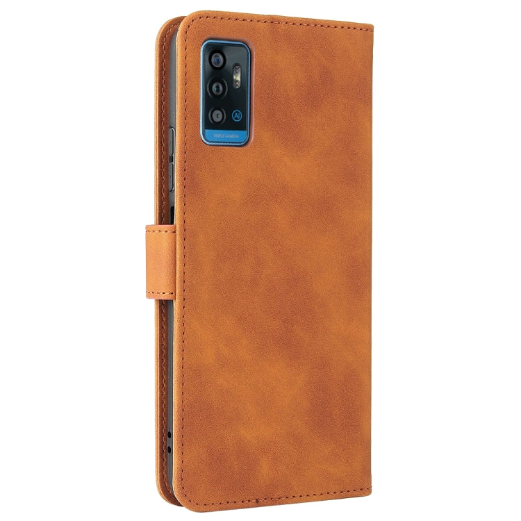 For ZTE Blade A71 Solid Color Skin Feel Magnetic Buckle Horizontal Flip Calf Texture PU Leather Case with Holder & Card Slots & Wallet
