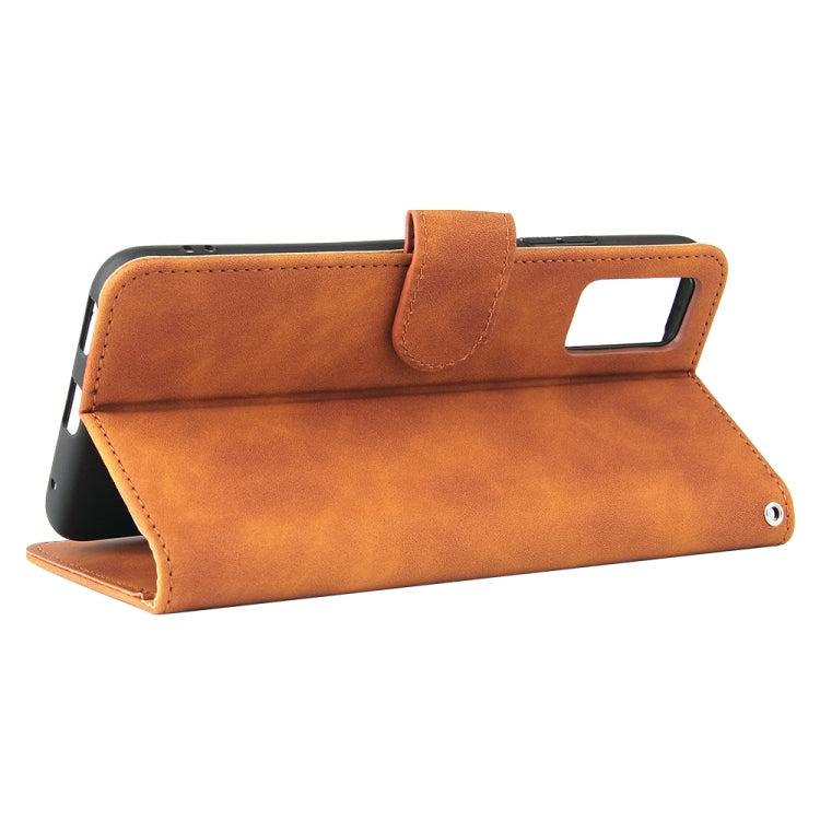 For ZTE Blade A71 Solid Color Skin Feel Magnetic Buckle Horizontal Flip Calf Texture PU Leather Case with Holder & Card Slots & Wallet