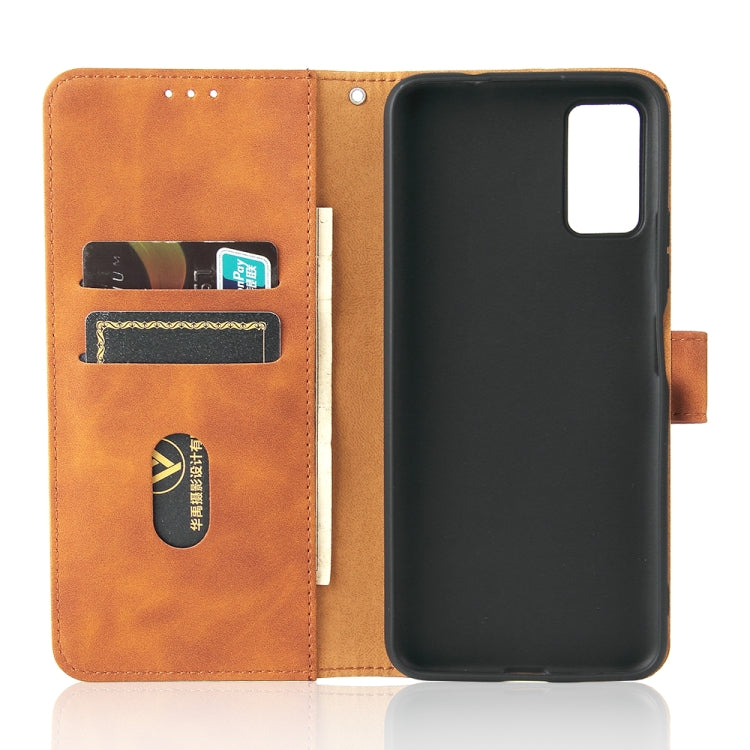 For ZTE Blade A71 Solid Color Skin Feel Magnetic Buckle Horizontal Flip Calf Texture PU Leather Case with Holder & Card Slots & Wallet