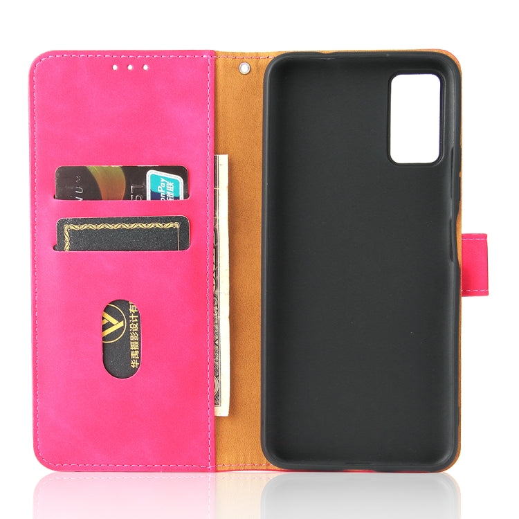 For ZTE Blade A71 Solid Color Skin Feel Magnetic Buckle Horizontal Flip Calf Texture PU Leather Case with Holder & Card Slots & Wallet
