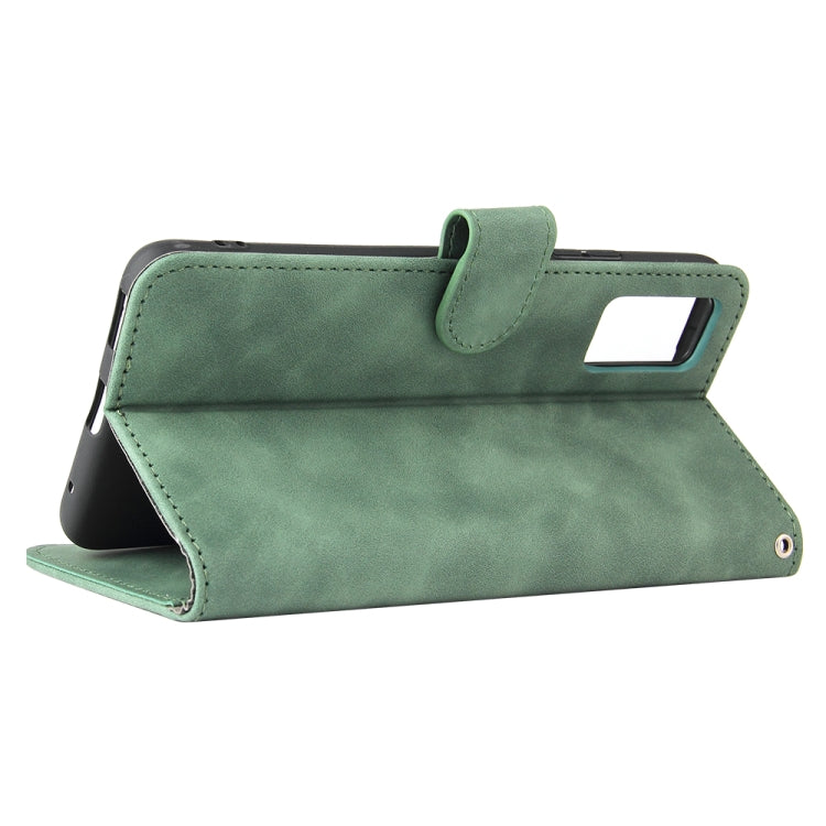 For ZTE Blade A71 Solid Color Skin Feel Magnetic Buckle Horizontal Flip Calf Texture PU Leather Case with Holder & Card Slots & Wallet