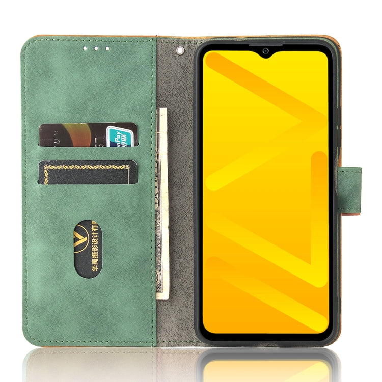 For ZTE Blade A71 Solid Color Skin Feel Magnetic Buckle Horizontal Flip Calf Texture PU Leather Case with Holder & Card Slots & Wallet