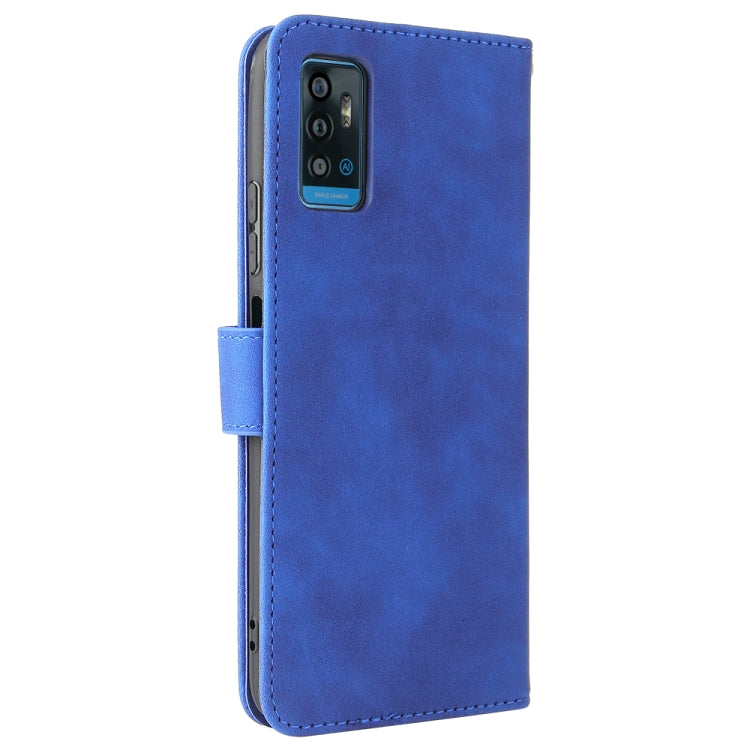 For ZTE Blade A71 Solid Color Skin Feel Magnetic Buckle Horizontal Flip Calf Texture PU Leather Case with Holder & Card Slots & Wallet
