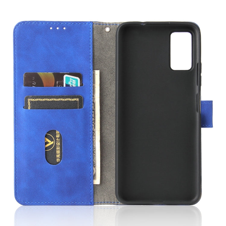 For ZTE Blade A71 Solid Color Skin Feel Magnetic Buckle Horizontal Flip Calf Texture PU Leather Case with Holder & Card Slots & Wallet