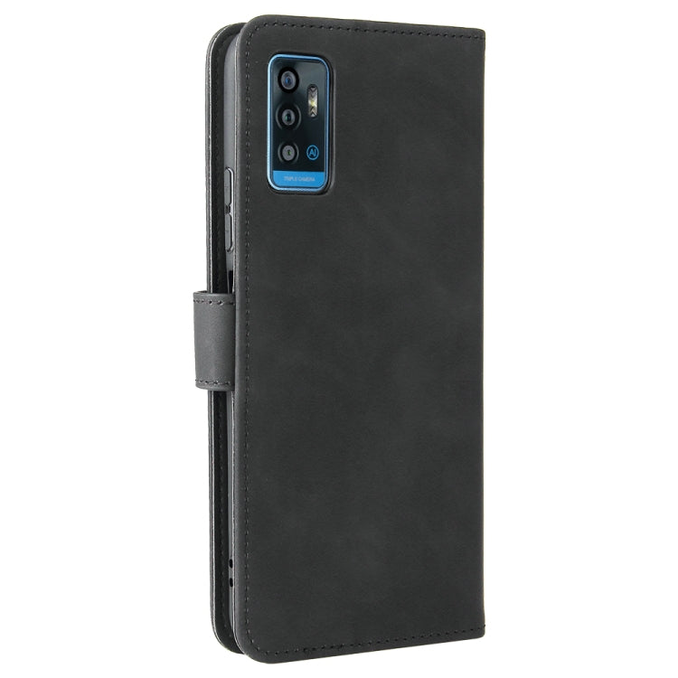 For ZTE Blade A71 Solid Color Skin Feel Magnetic Buckle Horizontal Flip Calf Texture PU Leather Case with Holder & Card Slots & Wallet
