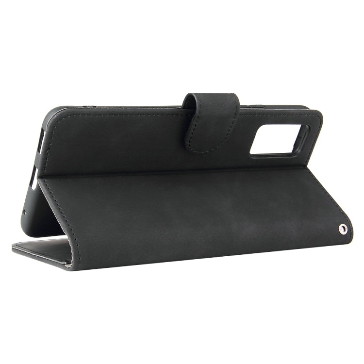 For ZTE Blade A71 Solid Color Skin Feel Magnetic Buckle Horizontal Flip Calf Texture PU Leather Case with Holder & Card Slots & Wallet