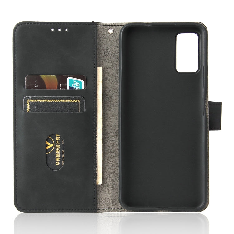 For ZTE Blade A71 Solid Color Skin Feel Magnetic Buckle Horizontal Flip Calf Texture PU Leather Case with Holder & Card Slots & Wallet