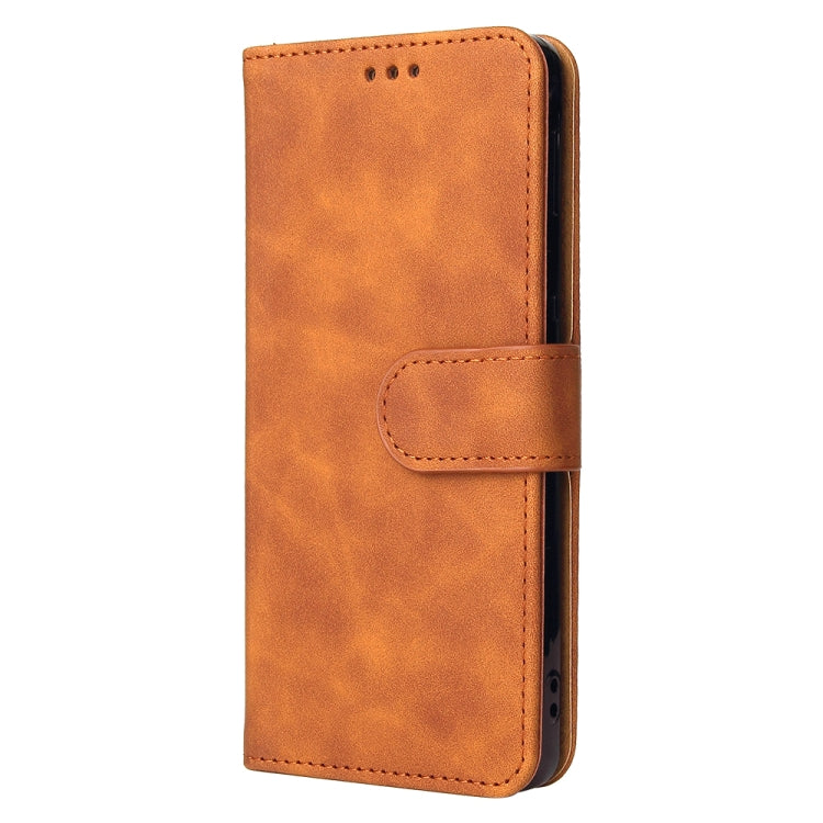 For ZTE Blade A51 Solid Color Skin Feel Magnetic Buckle Horizontal Flip Calf Texture PU Leather Case with Holder & Card Slots & Wallet