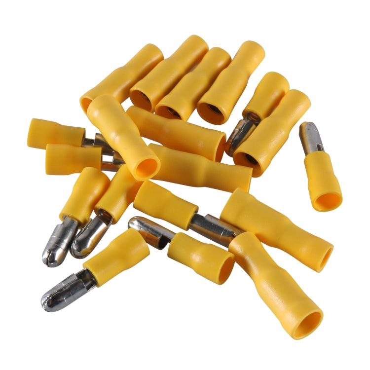 A6197 120 PCS Yellow AWG12~10 Bullet Male and Female Terminal Cold Press Terminal