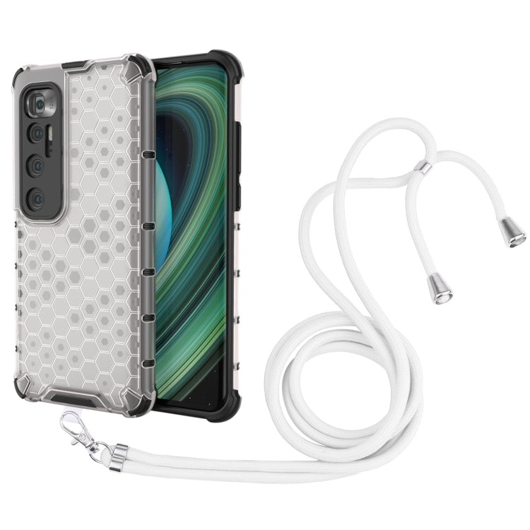 For Xiaomi Mi 10 Ultra Shockproof Honeycomb PC + TPU Case with Neck Lanyard