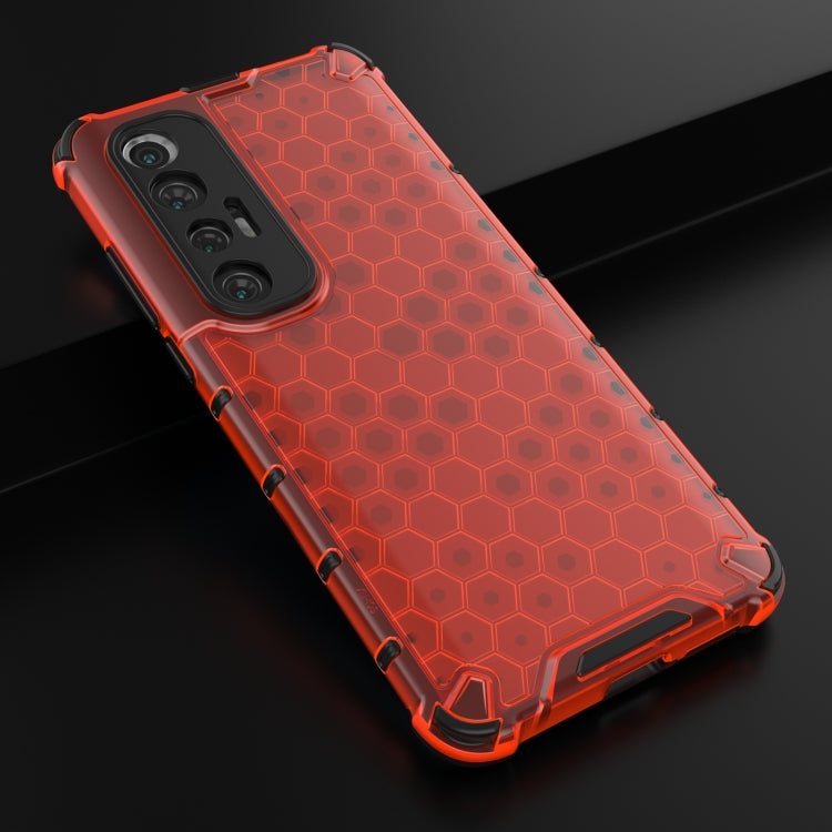 For Xiaomi Mi 10S Shockproof Honeycomb PC + TPU Case with Neck Lanyard