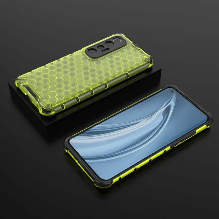 For Xiaomi Mi 10S Shockproof Honeycomb PC + TPU Case with Neck Lanyard