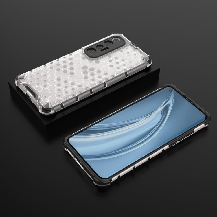 For Xiaomi Mi 10S Shockproof Honeycomb PC + TPU Case with Neck Lanyard