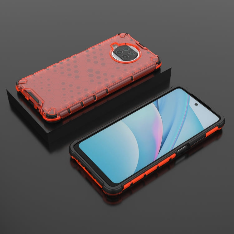 For Xiaomi Mi 10T Lite 5G Shockproof Honeycomb PC + TPU Case with Neck Lanyard