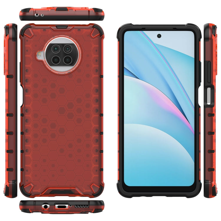 For Xiaomi Mi 10T Lite 5G Shockproof Honeycomb PC + TPU Case with Neck Lanyard