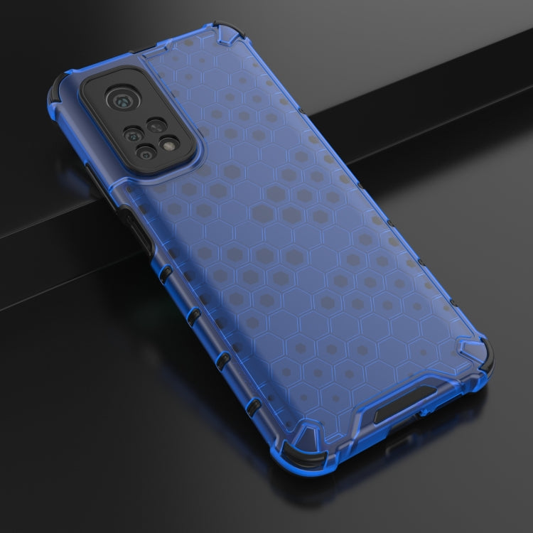 For Xiaomi Mi 10T / 10T Pro Shockproof Honeycomb PC + TPU Case with Neck Lanyard