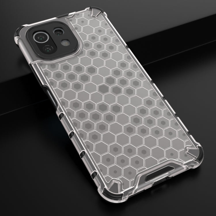 For Xiaomi Mi 11 Lite Shockproof Honeycomb PC + TPU Case with Neck Lanyard
