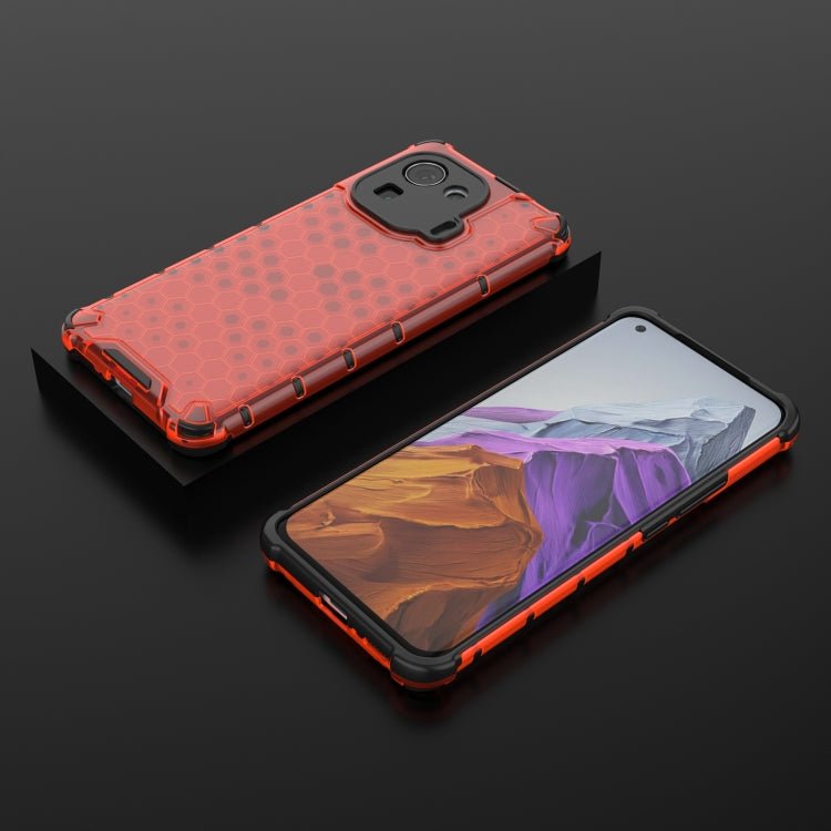 For Xiaomi Mi 11 Pro Shockproof Honeycomb PC + TPU Case with Neck Lanyard
