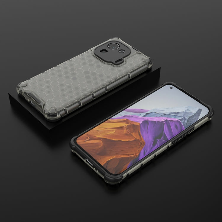 For Xiaomi Mi 11 Pro Shockproof Honeycomb PC + TPU Case with Neck Lanyard