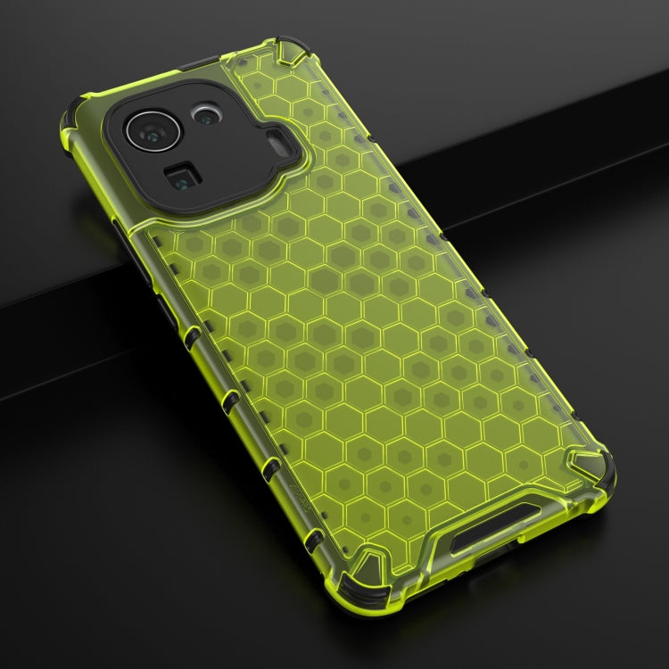 For Xiaomi Mi 11 Pro Shockproof Honeycomb PC + TPU Case with Neck Lanyard