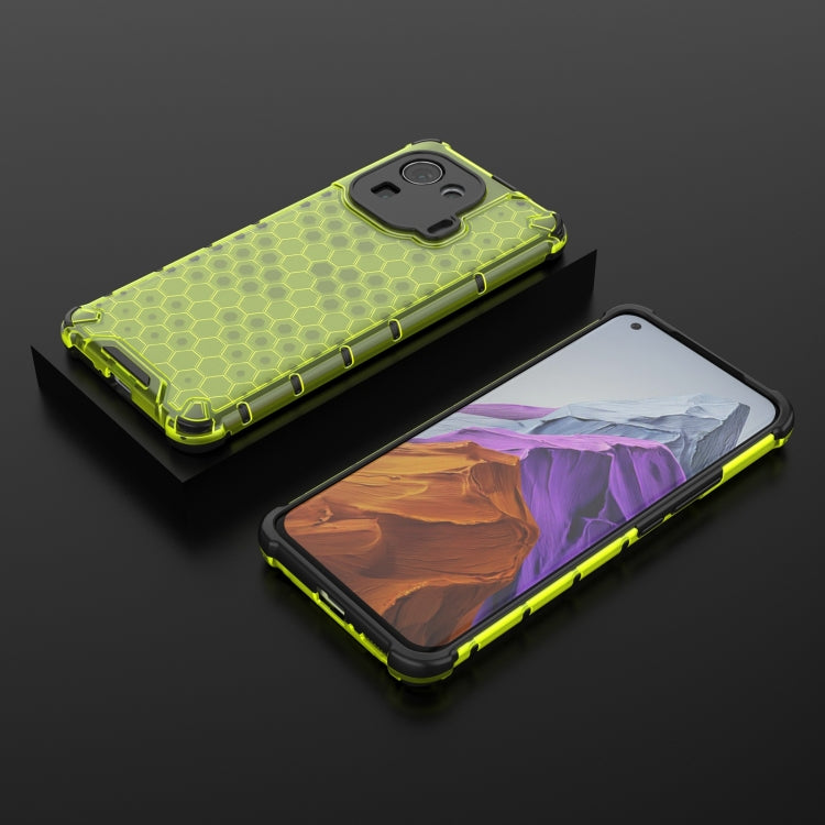 For Xiaomi Mi 11 Pro Shockproof Honeycomb PC + TPU Case with Neck Lanyard