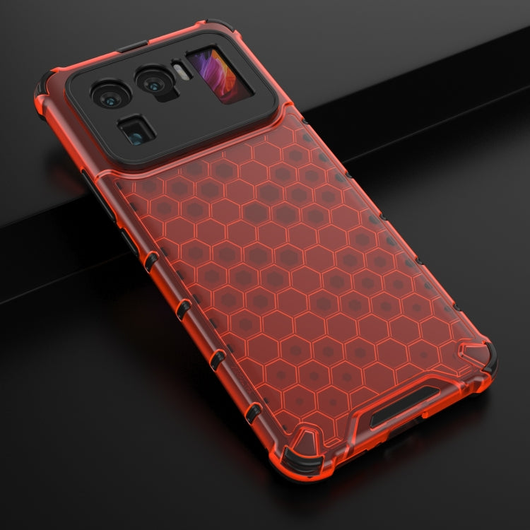 For Xiaomi Mi 11 Ultra Shockproof Honeycomb PC + TPU Case with Neck Lanyard