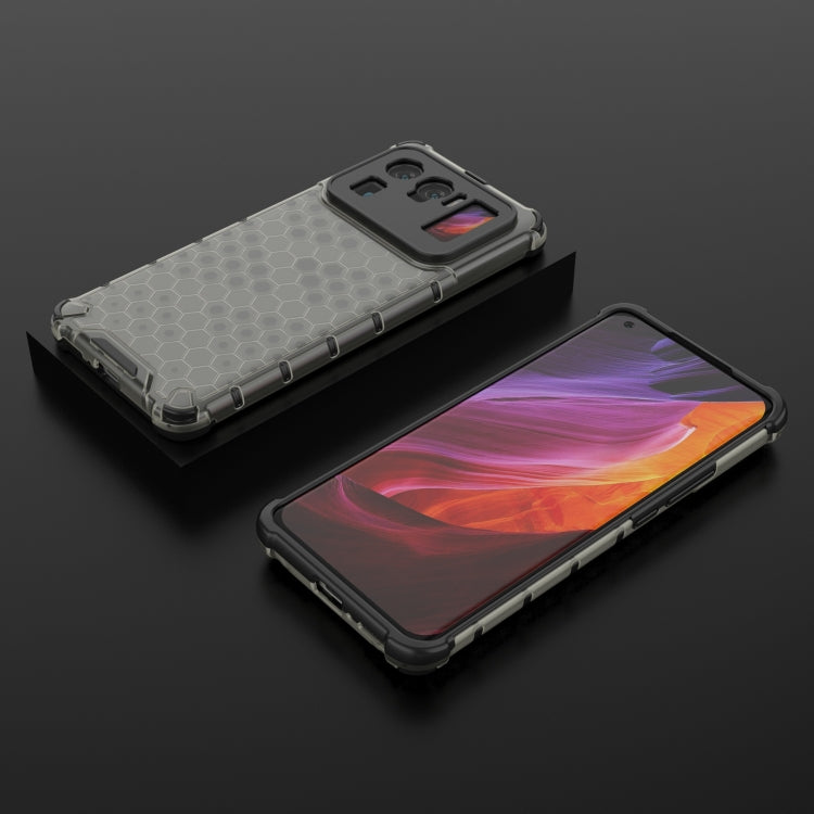 For Xiaomi Mi 11 Ultra Shockproof Honeycomb PC + TPU Case with Neck Lanyard