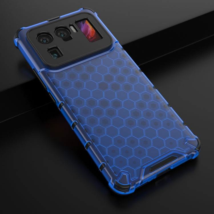 For Xiaomi Mi 11 Ultra Shockproof Honeycomb PC + TPU Case with Neck Lanyard