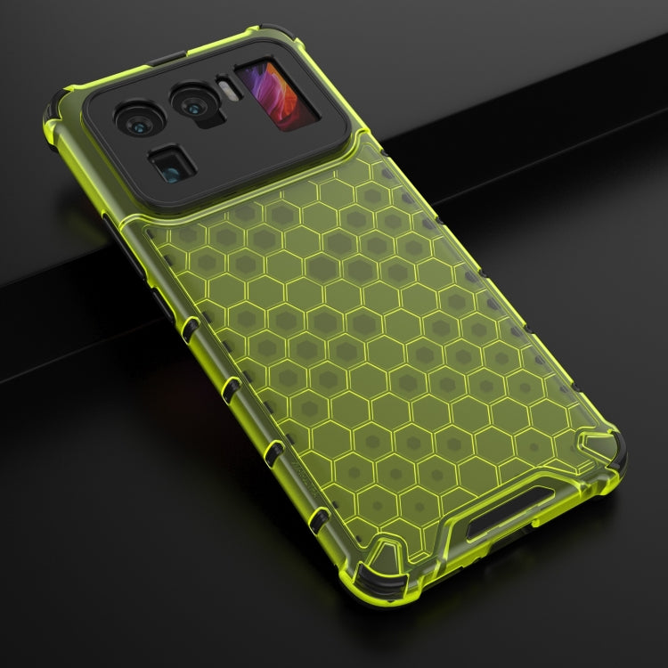 For Xiaomi Mi 11 Ultra Shockproof Honeycomb PC + TPU Case with Neck Lanyard