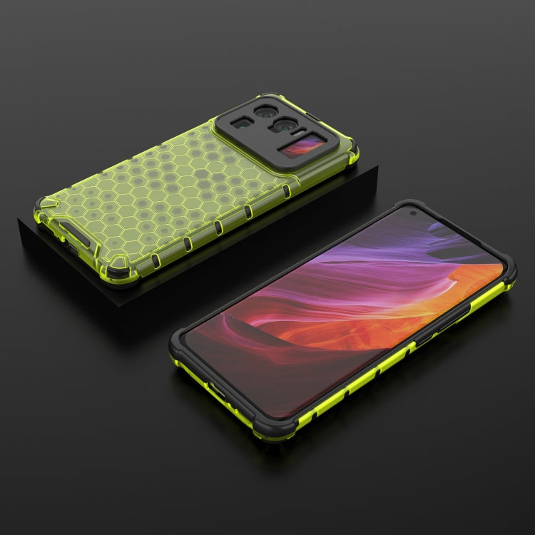 For Xiaomi Mi 11 Ultra Shockproof Honeycomb PC + TPU Case with Neck Lanyard
