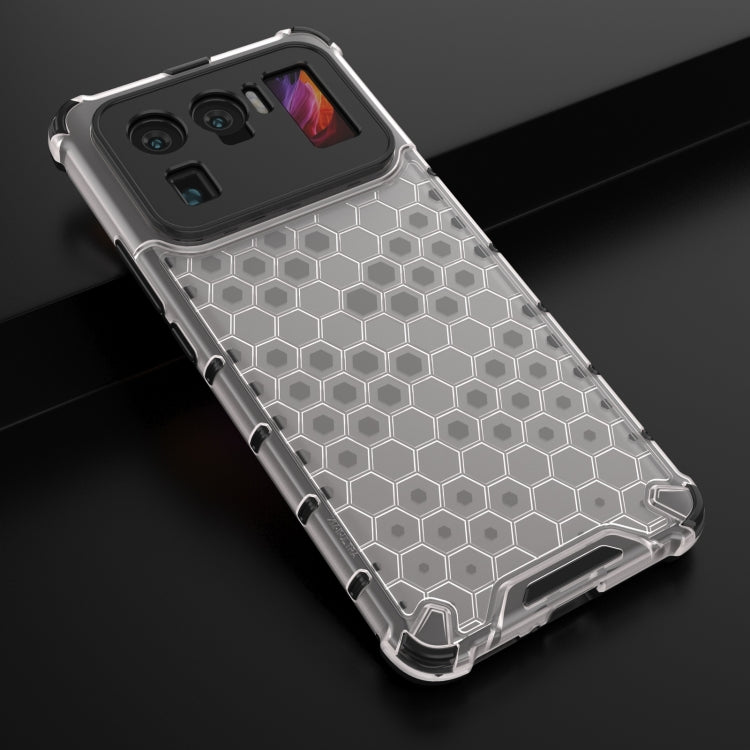 For Xiaomi Mi 11 Ultra Shockproof Honeycomb PC + TPU Case with Neck Lanyard