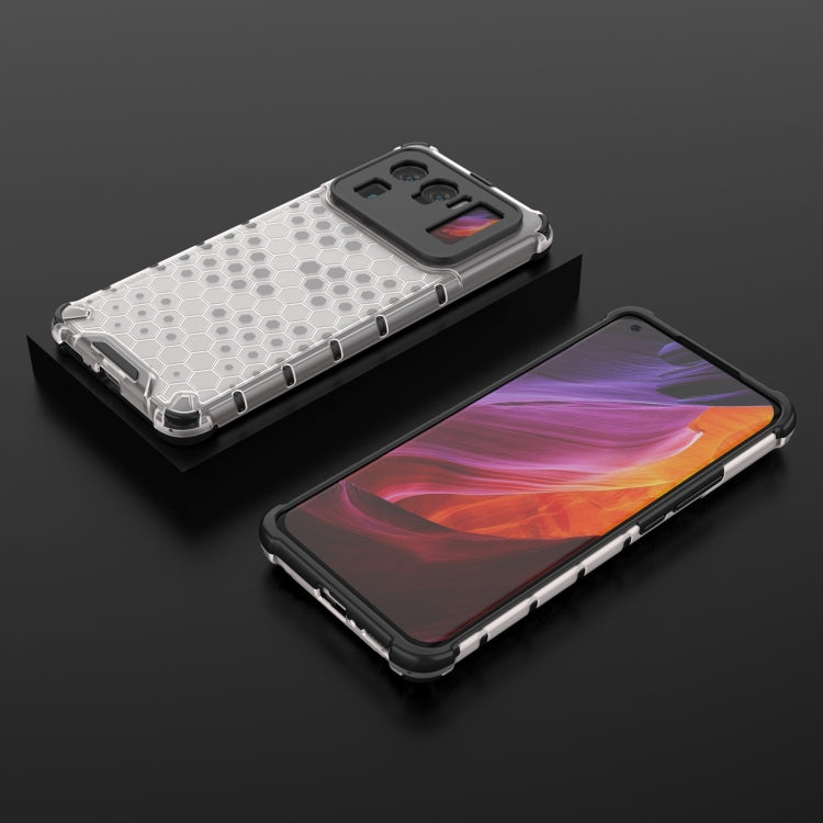 For Xiaomi Mi 11 Ultra Shockproof Honeycomb PC + TPU Case with Neck Lanyard