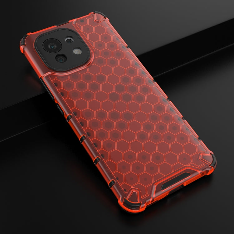 For Xiaomi Mi 11 Shockproof Honeycomb PC + TPU Case with Neck Lanyard