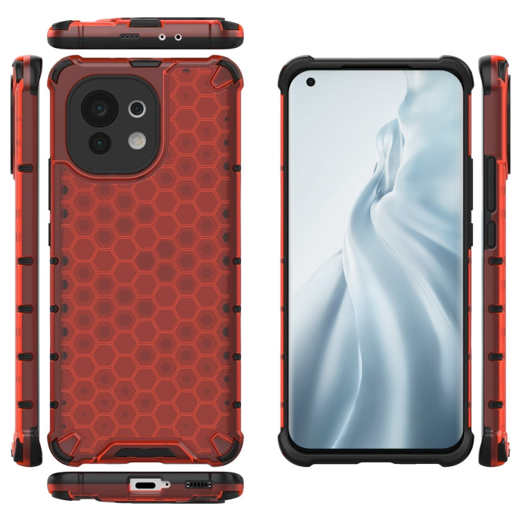 For Xiaomi Mi 11 Shockproof Honeycomb PC + TPU Case with Neck Lanyard