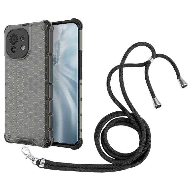 For Xiaomi Mi 11 Shockproof Honeycomb PC + TPU Case with Neck Lanyard