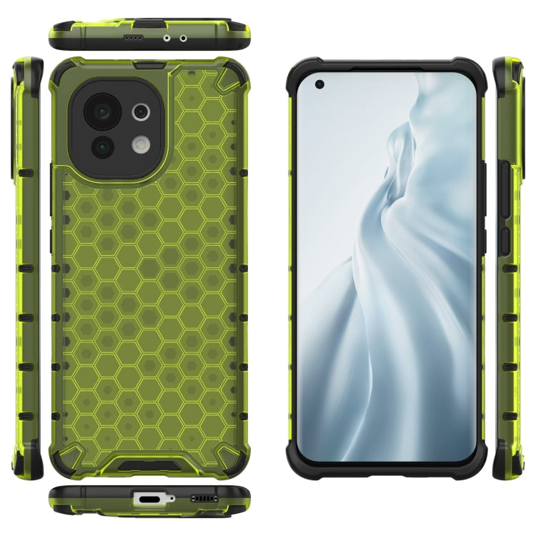 For Xiaomi Mi 11 Shockproof Honeycomb PC + TPU Case with Neck Lanyard