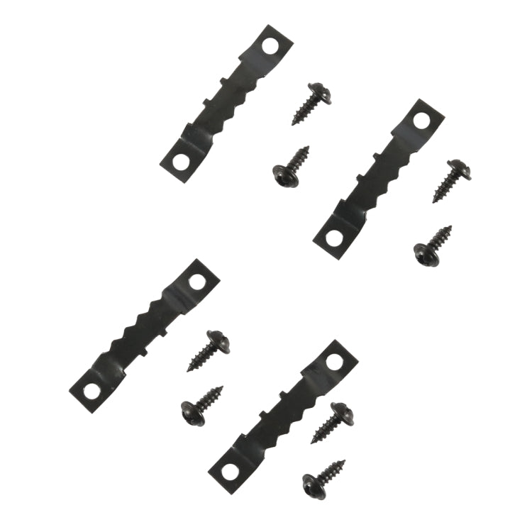 A6298 300 in 1 RV High-bow Double-sided Serrated Hanger Hooks with Self-tapping Screws(Black)