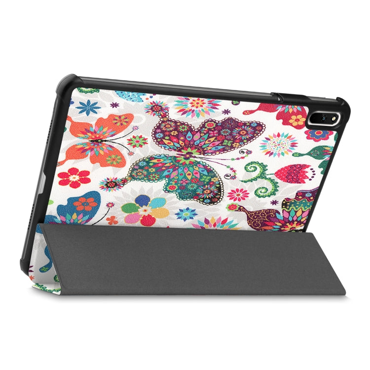 Custer Painted PU Leather Case with Sleep / Wake-up Function & 3-Fold Holder For Huawei MatePad 11 2021