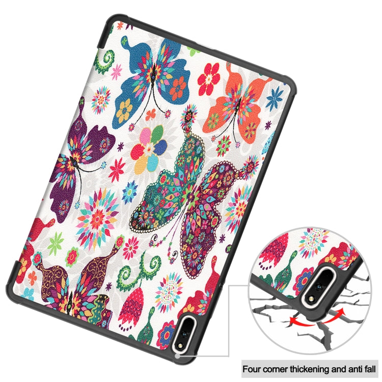 Custer Painted PU Leather Case with Sleep / Wake-up Function & 3-Fold Holder For Huawei MatePad 11 2021