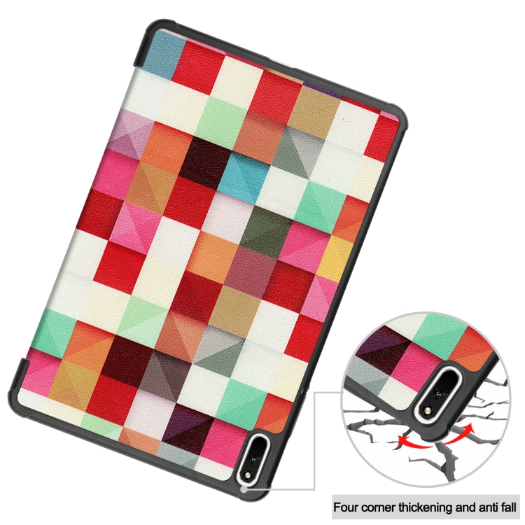 Custer Painted PU Leather Case with Sleep / Wake-up Function & 3-Fold Holder For Huawei MatePad 11 2021