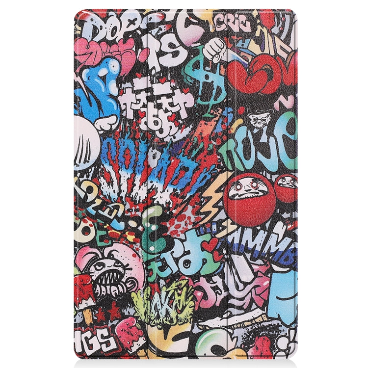 For Huawei MatePad Pro 12.6 2021 Custer Painted PU Leather Case with Sleep / Wake-up Function & 3-Fold Holder