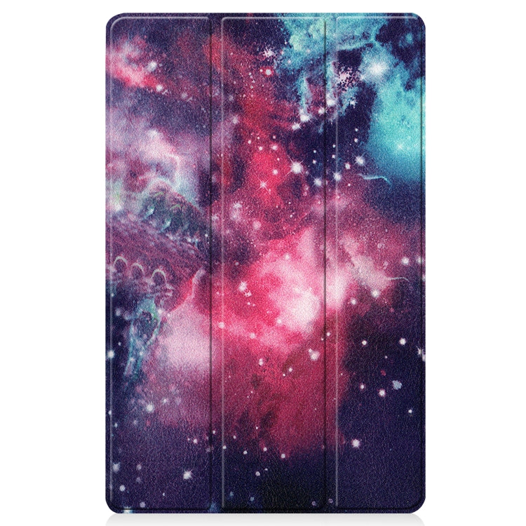 For Huawei MatePad Pro 12.6 2021 Custer Painted PU Leather Case with Sleep / Wake-up Function & 3-Fold Holder