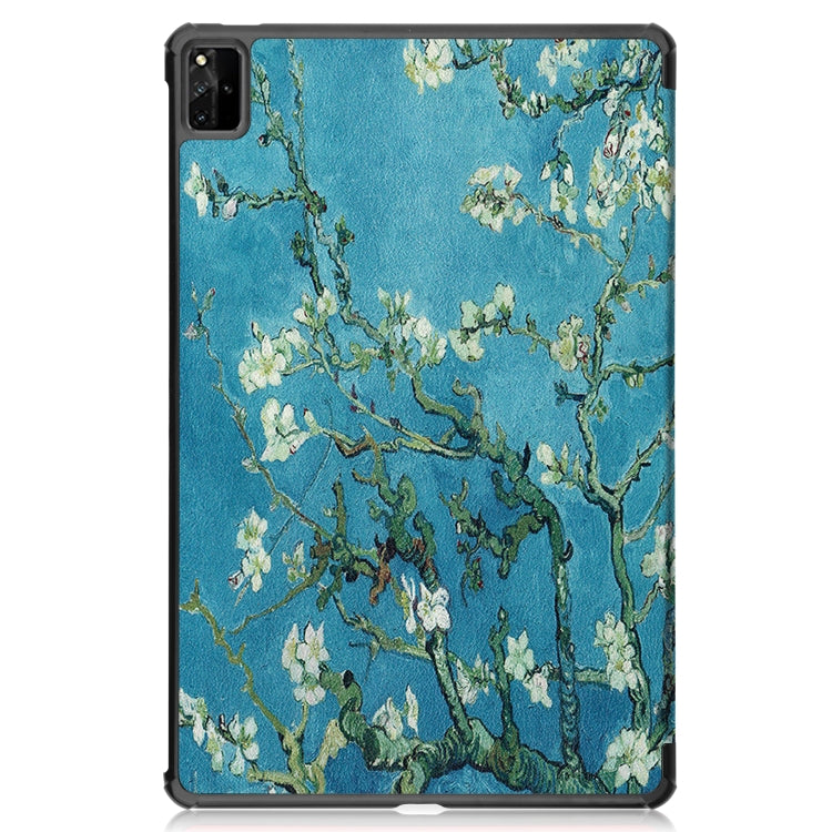 For Huawei MatePad Pro 12.6 2021 Custer Painted PU Leather Case with Sleep / Wake-up Function & 3-Fold Holder