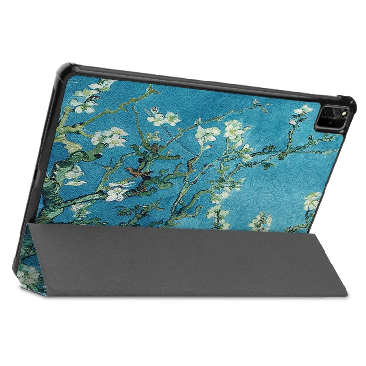 For Huawei MatePad Pro 12.6 2021 Custer Painted PU Leather Case with Sleep / Wake-up Function & 3-Fold Holder
