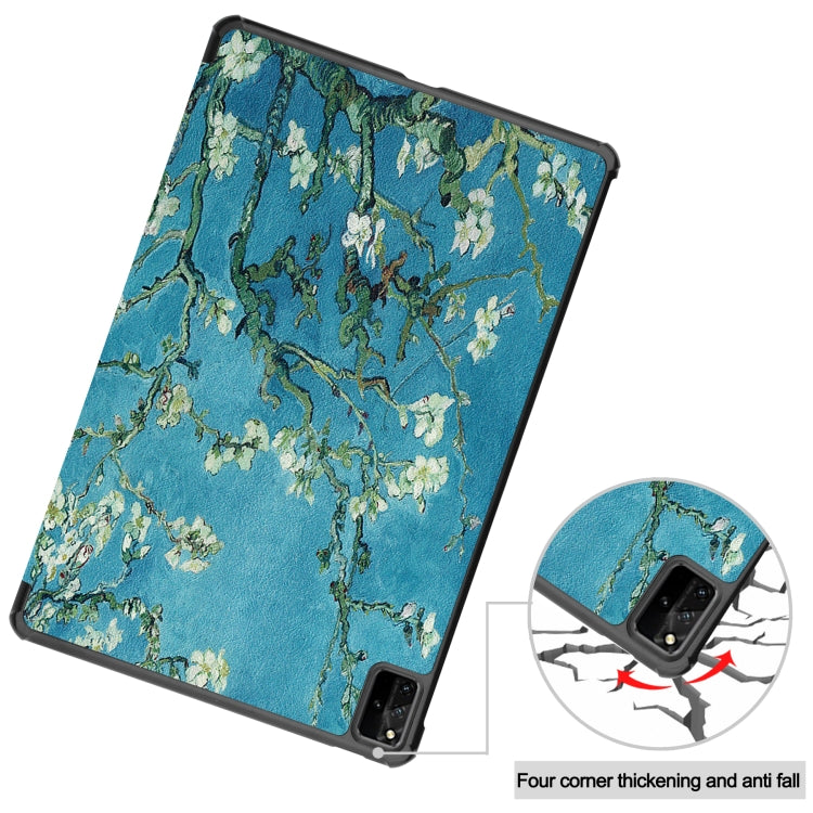 For Huawei MatePad Pro 12.6 2021 Custer Painted PU Leather Case with Sleep / Wake-up Function & 3-Fold Holder