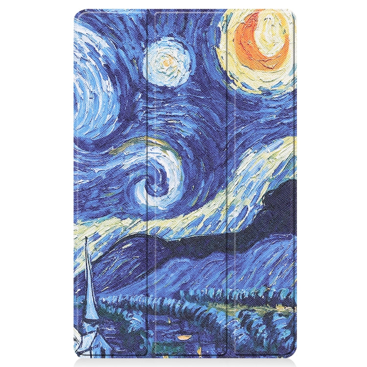 For Huawei MatePad Pro 12.6 2021 Custer Painted PU Leather Case with Sleep / Wake-up Function & 3-Fold Holder